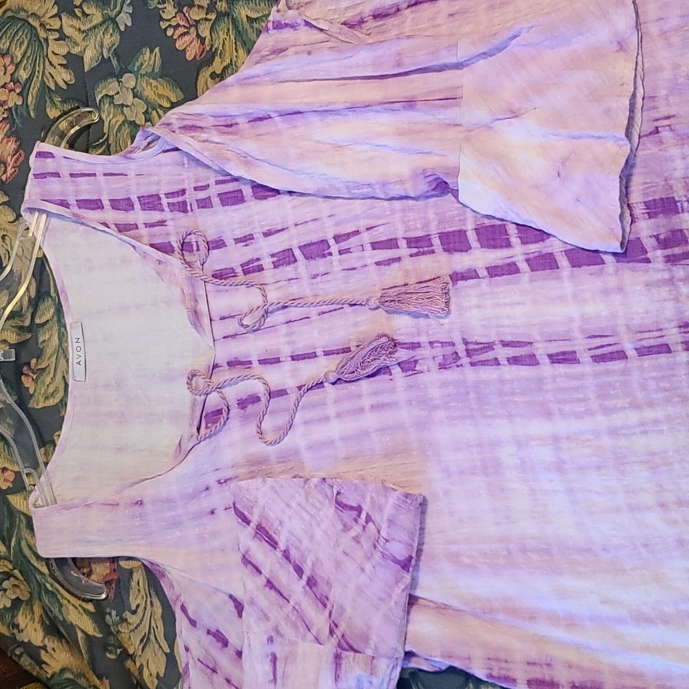 Avon Tie-Dye Cold Shoulder Top